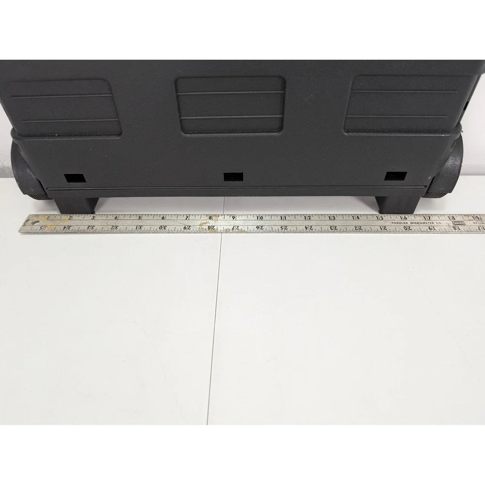 Mesa Inspired Living Folding Utility Cart Black Rolling Collapsible Crate Caddy